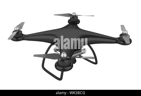 Drone Quadcopter isoliert Stockfoto
