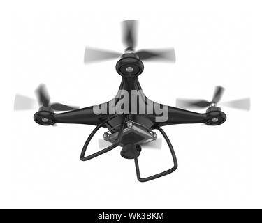 Drone Quadcopter isoliert Stockfoto