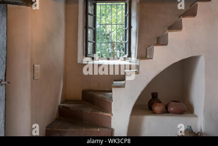 Innenansicht der spanische Gouverneur Palace in San Antonio, Texas Stockfoto