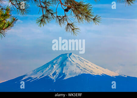 Mt Fuji im Frühjahr von kawaguchiko gesehen Stockfoto