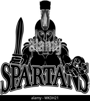 Spartan Trojan Gladiator Gamer Kriegerin Stock Vektor