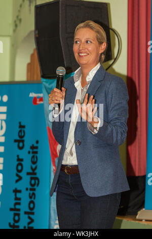 Bei Göda Bautzen 29.8.2019, Wahlkampfveranstaltung mit Alice Weidel und Jörg Urban Stockfoto