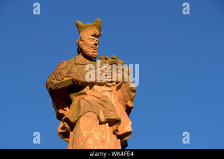 Johannes Nepomuk, Statue, Heiliger, Standbild, JohannesvonNepomuk, Joannes de Pomuk, Märtirer, ertränkt Stockfoto