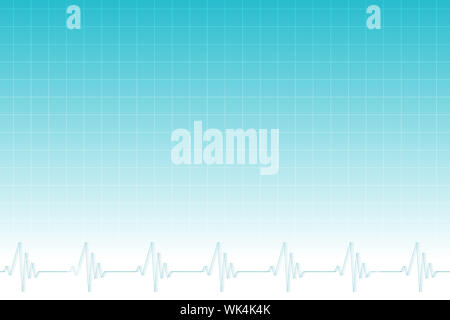 Digital EKG-Linie auf blauen Netzes erzeugt Stockfoto