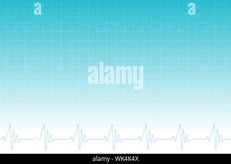 Digital EKG-Linie auf blauen Netzes erzeugt Stockfoto