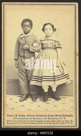 Isaac & Rosa, slave Kinder von New Orleans,/fotografiert von Kimball, 477 Broadway, N. Y. Stockfoto