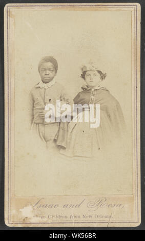 Isaac und Rosa, slave Kinder von New Orleans/von Kimball, 477 Broadway, New York, fotografiert. Stockfoto