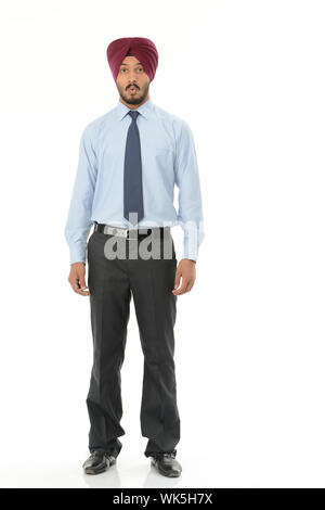 Porträt eines Geschäftsmannes suchen überrascht Stockfoto