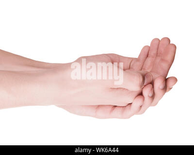 Hohlen Hand Stockfoto