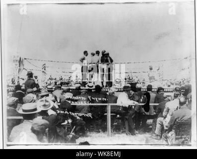 Jack Johnson und Jim Flynn Stockfoto