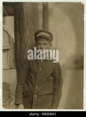 Jacksonville, Florida, messenger Boy. (Siehe Bericht von E.F. Brown und Lewis W. Hine.) Zusammenfassung: Fotografien aus den Aufzeichnungen des Nationalen Kinderarbeit Committee (USA) Stockfoto