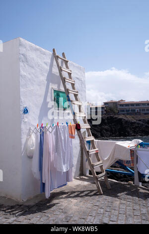 Waschtag El Cotillo La Oliva Fuerteventura Kanarische Inseln Spanien Stockfoto