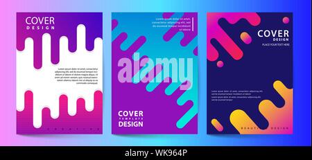 Vektor gedruckten Brief Vorlage mit abstrakten bunte Formen. Trendy Neon farbe Linien und Sechsecke in einem modernen Design eingerichtet. Geometrische Linien o Stock Vektor
