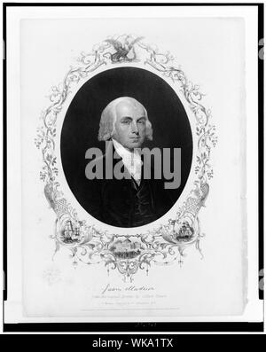 James Madison/von der ursprünglichen Porträt von Gilbert Stuart. Stockfoto