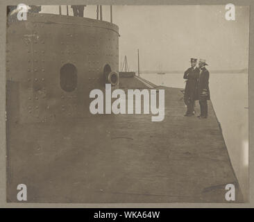 James River, Virginia. Deck und Revolver der U.S.S. Monitor Stockfoto