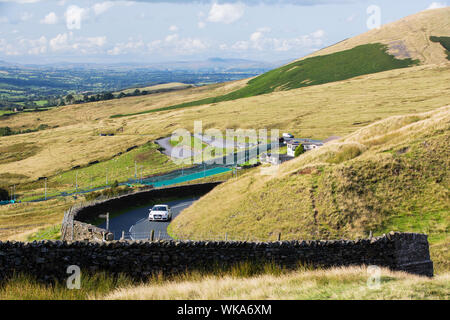 Die Pendle Ski Club auf Pendle Hill oben Clitheroe im Ribble Valley, Lancashire, UK. Stockfoto