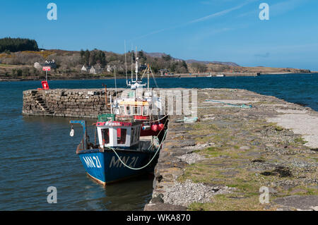 Fischerboote im Hafen Broadford Isle of Skye Highland Schottland Stockfoto