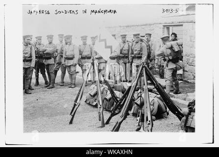 Japanische Soldaten in der Mandschurei Stockfoto