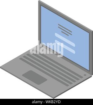Krankenhaus laptop Symbol, isometrische Stil Stock Vektor