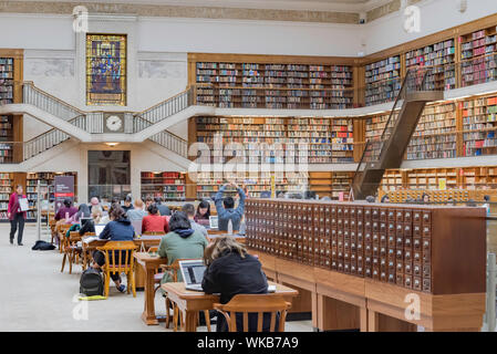 David Scott Mitchell spendete seine gesamte Sammlung und eine Ausstattung, die für die Staatsbibliothek von New South Wales und im Jahre 1910 die Mitchell Library wurde in seinem Namen gebaut Stockfoto