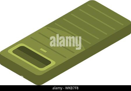Armee Schlafsack Symbol, isometrische Stil Stock Vektor