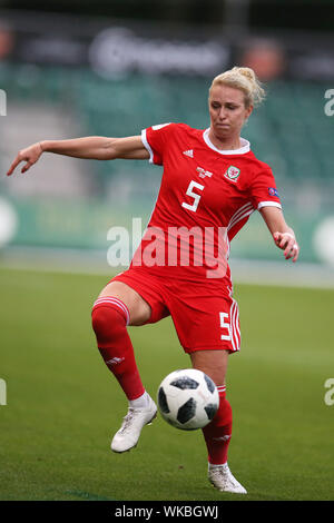 Newport, Großbritannien. 03 Sep, 2019. Rhiannon Roberts von Wales Frauen in Aktion. Wales Frauen v Nordirland Frauen, Frauen der UEFA Euro 2021 Meisterschaft, Gruppe c Qualifikationsspiel an Rodney Parade in Newport, South Wales am Dienstag, 3. September 2019. pic von Andrew Obstgarten/Alamy leben Nachrichten Stockfoto