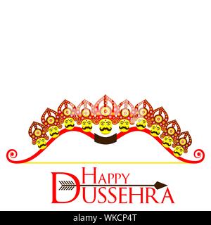 Vijayadashami oder Dussehra ist eine große hinduistische Fest Feier Plakat und Ihren Text Marke oder Firma Konzept Design schreiben Stock Vektor