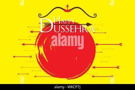 Vijayadashami oder Dussehra ist eine große hinduistische Fest Feier Plakat und Ihren Text Marke oder Firma Konzept Design schreiben Stock Vektor