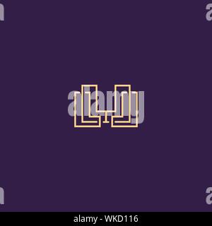 Kreative Innovative Initial logo UU U minimalen Luxus Monogramm. Professionelles Design. Premium Business Schriftbild. Alphabet Symbol. Stock Vektor