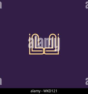 Kreative Innovative Initial logo UU U minimalen Luxus Monogramm. Professionelles Design. Premium Business Schriftbild. Alphabet Symbol. Stock Vektor