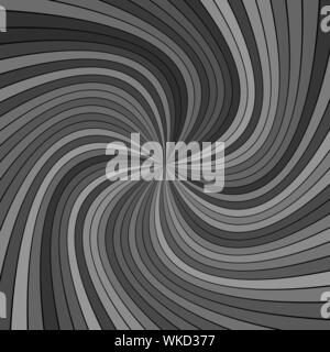 Grau abstrakte psychedelischen Gestreifte swirl Hintergrund Design - Vector Illustration mit wirbelnden Strahlen Stock Vektor