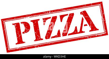 Pizza Stempel. pizza pizza Platz grunge unterzeichnen. Stock Vektor
