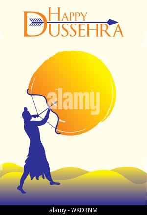 Vijayadashami oder Dussehra ist eine große hinduistische Fest Feier Plakat und Ihren Text Marke oder Firma Konzept Design schreiben Stock Vektor