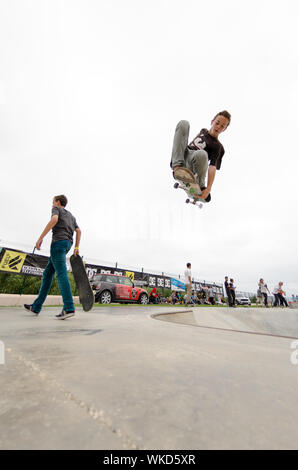 ERICEIRA, PORTUGAL - 10. Mai 2014: Gustavo Ribeiro während der DC-König des Parks. Stockfoto