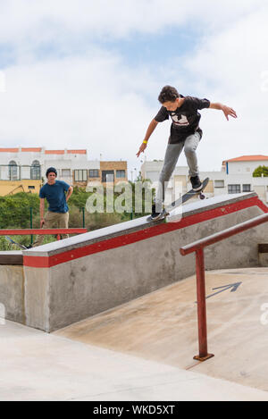 ERICEIRA, PORTUGAL - 10. Mai 2014: Gustavo Ribeiro während der DC-König des Parks. Stockfoto