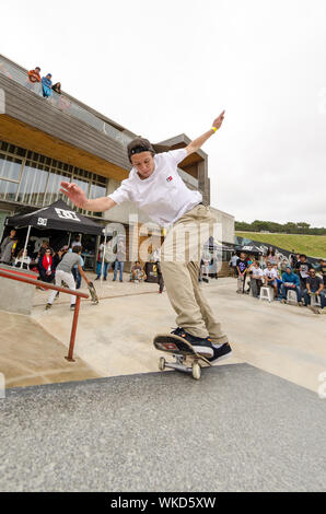 ERICEIRA, PORTUGAL - 10. Mai 2014: Jorge Simoes während der DC-König des Parks. Stockfoto