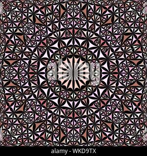 Rosa Nahtlose abstrakt geschwungene Dreieck Mosaik Kaleidoskop mandala Muster Tapete - geometrische Vector hintergrund abbildung Stock Vektor