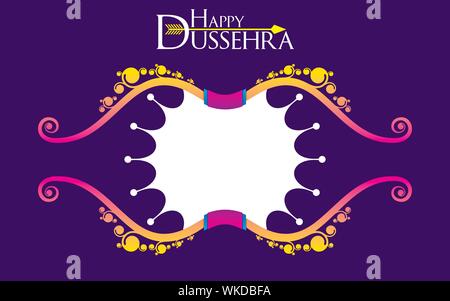 Vijayadashami oder Dussehra ist eine große hinduistische Fest Feier Plakat und Ihren Text Marke oder Firma Konzept Design schreiben Stock Vektor