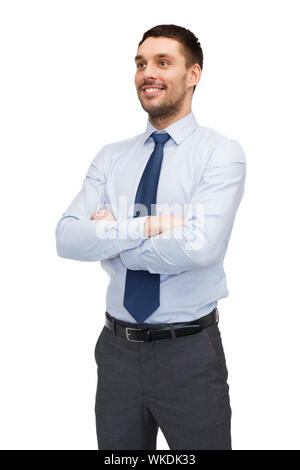 Business und Office Konzept - stattliche buisnessman mit verschränkten Armen Stockfoto