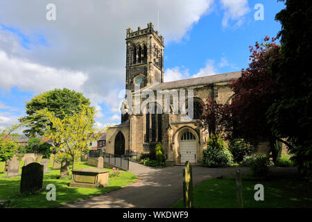 Die Pfarrkirche St. Jakobus, Wetherby Stadt, North Yorkshire, England, Großbritannien Stockfoto