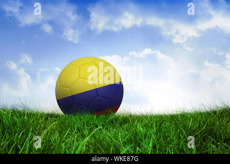 Fußball in Kolumbien Farben auf dem Gebiet der Rasen unter blauem Himmel Stockfoto