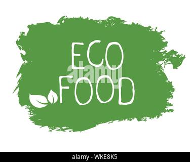 Eco essen Label und hochwertiges Produkt Abzeichen. Bio gesunde organische, 100 Bio und natürliches Produkt, das Symbol. Embleme für Cafe, Verpackung etc. Vector Stock Vektor