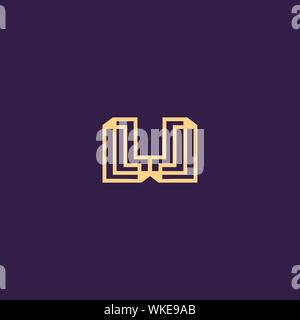 Kreative Innovative Initial logo UU U minimalen Luxus Monogramm. Professionelles Design. Premium Business Schriftbild. Alphabet Symbol. Stock Vektor