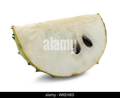 Soursop, stachelige Custard Apple isoliert auf weißem Stockfoto