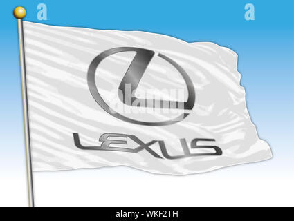 Lexus Auto Industrie, Fahne mit Logo, Illustration Stockfoto