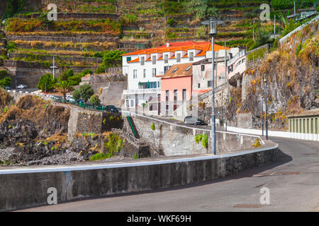 Landschaft mit Weg nach Seixal, Insel Madeira, Portugal Stockfoto