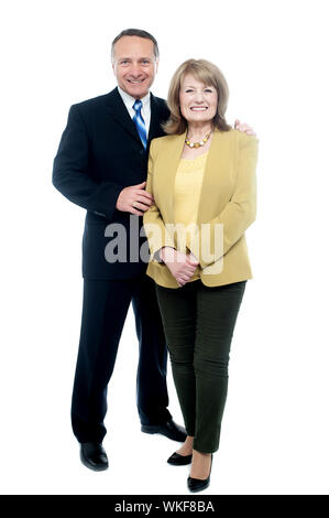 Voller Länge Bild des Brautpaares senior Stockfoto