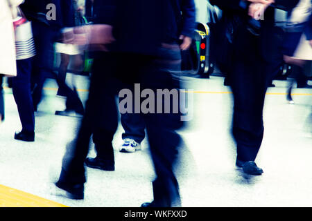 Tokyo City Pendler an der u-Bahn Stockfoto