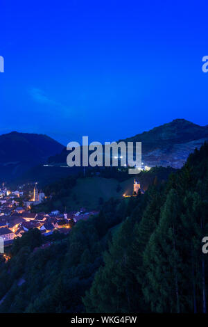 Eisenerz: Stadt Eisenerz, Berg Erzberg in Eisenerz mine in der Hochsteiermark, Steiermark, Steiermark, Österreich Stockfoto