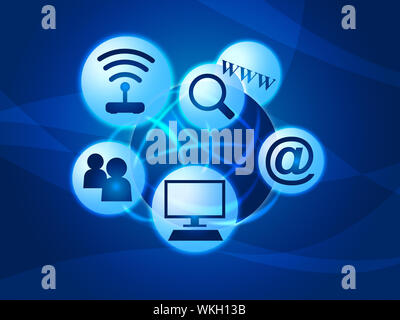 Social Media für World Wide Web und News-Feed Stockfoto